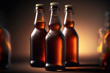 brown glass beer bottles