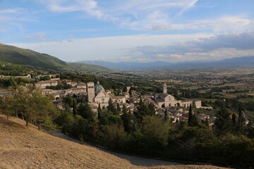 Fototapeta na wymiar View to Assisi, Umbria Italy