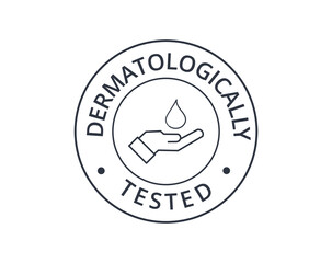 Simple dermatologically symbol with hand. 