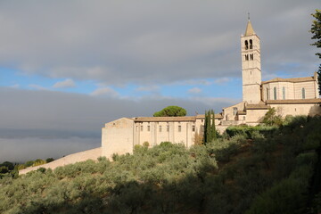 Fototapeta na wymiar Basilica Santa Chiara in Assisi, Umbria Italy