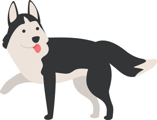 Siberian husky icon cartoon vector. Dog face. Alaskan animal