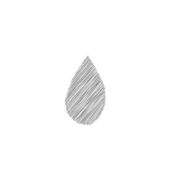 White drop sketch vector icon. Flat droplet logo shapes collection