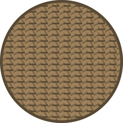 Circle rope icon cartoon vector. Natural jute. Knot braid