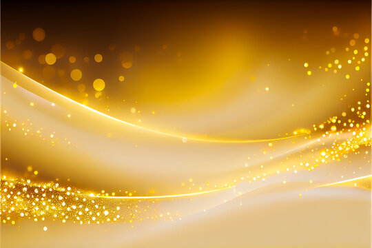 Abstract golden background with stars