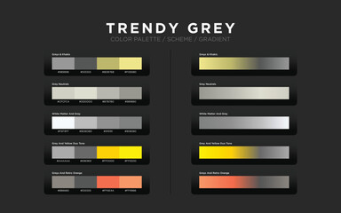 grey color palettes, color schemes, color gradients