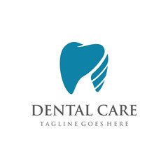 Abstract dental logo template design. Dental health, dental care and dental clinic. Logo for health, dentist and clinic.