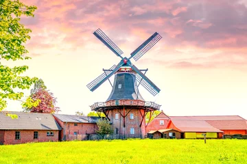 Zelfklevend Fotobehang Mühle in Aurich, Niedersachsen, Deutschland  © Sina Ettmer