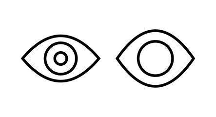 Eye icon vector illustration. Eye sign and symbol. Look and Vision icon.