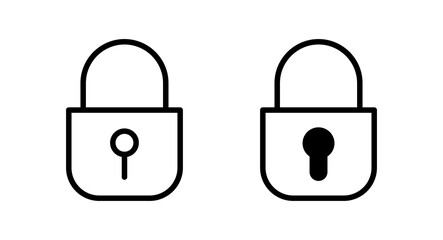 Lock icon vector illustration. Padlock sign and symbol. Encryption icon. Security symbol