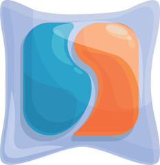 Gel detergent icon cartoon vector. Liquid product. Spray label