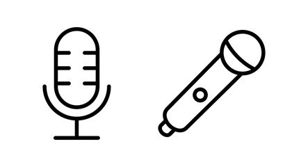 Microphone icon vector illustration. karaoke sign and symbol