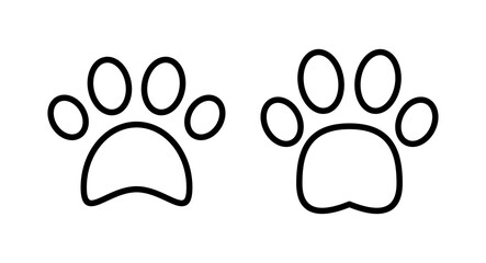 Paw icon vector illustration. paw print sign and symbol. dog or cat paw