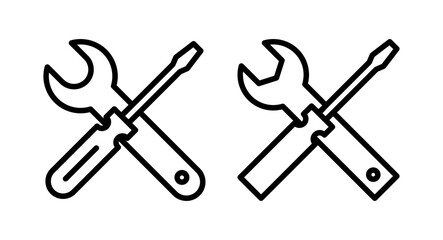 Repair tools icon vector illustration. tool sign and symbol. setting icon. Wrench and screwdriver. Service