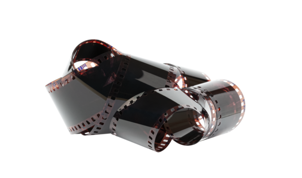 Old photographic film isolated on a transparent background - Powered by Adobe