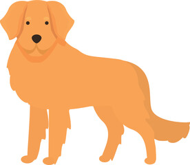 Animal pet icon cartoon vector. Dog retreiver. Golden dog