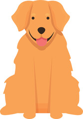 Nature golden dog icon cartoon vector. Pet canine. Puppy head