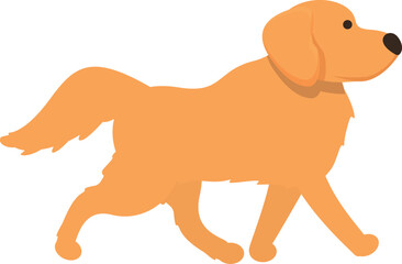 Sad dog retriever icon cartoon vector. Golden puppy. Canine pet