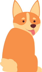 Small dog icon cartoon vector. Cute corgi. Funny pet