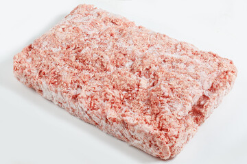 frozen turkey meat isolated on white background