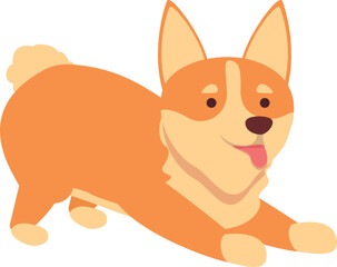 Happy dog icon cartoon vector. Cute pet. Canine royal