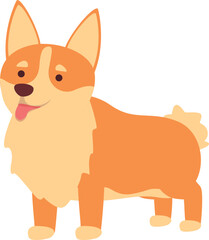 Smile dog icon cartoon vector. Cute corgi. Funny pet