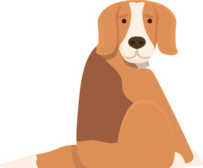Shocked dog icon cartoon vector. Run puppy. Cute pet