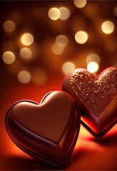 Naklejka premium valentine's day, heart, chocolate, love, chocolate, heart, Easter, generated by ai 