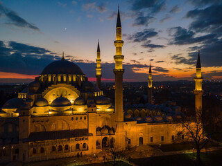 Fototapeta premium Suleymaniye Mosque Drone Photo, Fatih Istanbul, Turkey