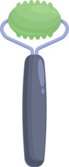 Beauty facial roller icon cartoon vector. Face skin. Stone massager