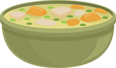 Soup icon cartoon vector. Dish food. Asian menu
