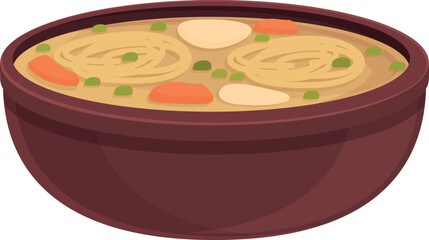 Meat soup icon cartoon vector. Food dish. Meal eat