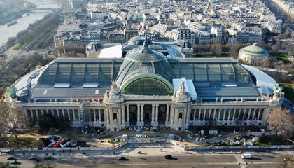 Drone photo Grand Palais Paris France europe