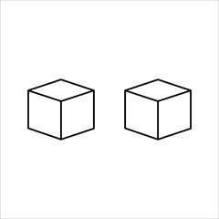 Cube icon. In Trendy Design Vector. Vector illustration on a white background.