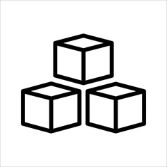 Cube icon. In Trendy Design Vector. Vector illustration on a white background.