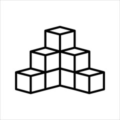 Obraz premium Cube icon. In Trendy Design Vector. Vector illustration on a white background.