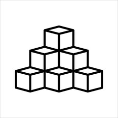 Cube icon. In Trendy Design Vector. Vector illustration on a white background.