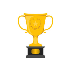vector illustration of golden trophy