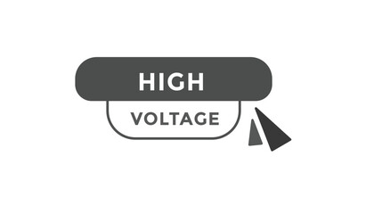 Obraz premium High voltage l button web banner templates. Vector Illustration 
