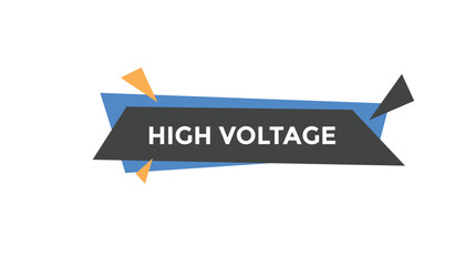 High voltage l button web banner templates. Vector Illustration
