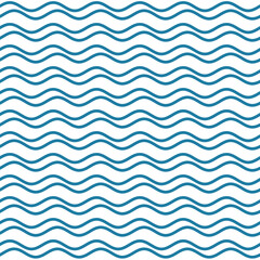 Blue line wave on white background,beautiful pattern for interior decorative,abstract concept and design