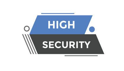 High security button web banner templates. Vector Illustration
