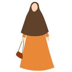 Fototapeta premium Muslim woman holding bag