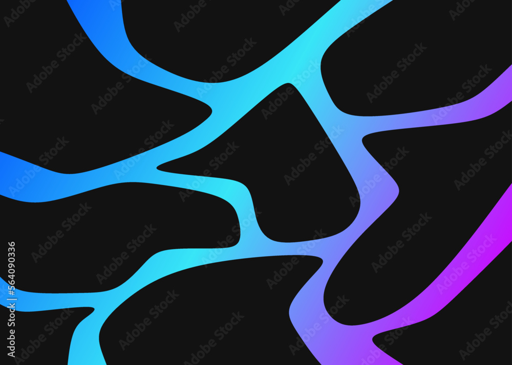 Poster abstract background with gradient color wavy line pattern