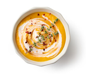 bowl of vegetable cream soup