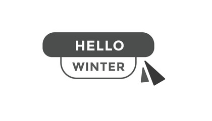 Hello winter button web banner templates. Vector Illustration
