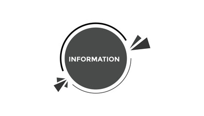 Information button web banner templates. Vector Illustration