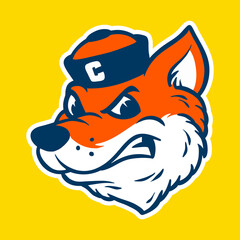 Fox cartoon character old mascot