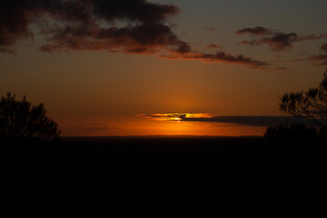 Sun behind the clouds