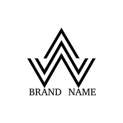 Logo template. Brand name. Business concept. Geometric design. Vector illustration.