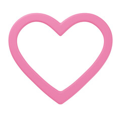 rendering 3d of pink heart frame
